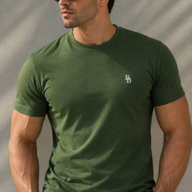 Camiseta Bordada BB Verde Floresta