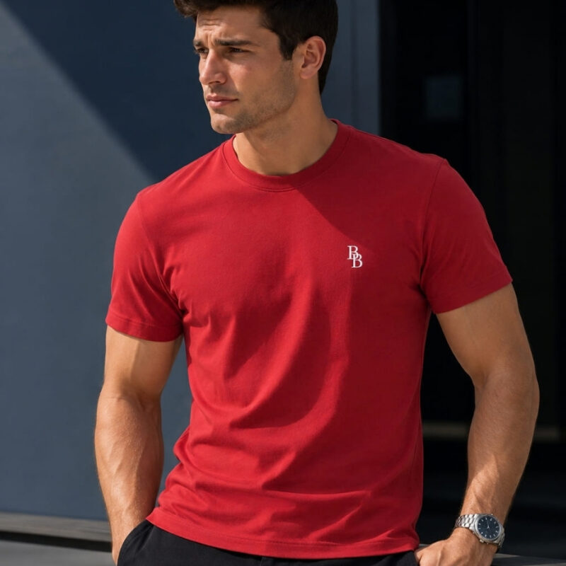 Camiseta Bordada BB Vermelha