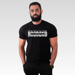 Camiseta Preta Estampa DTF Brobond
