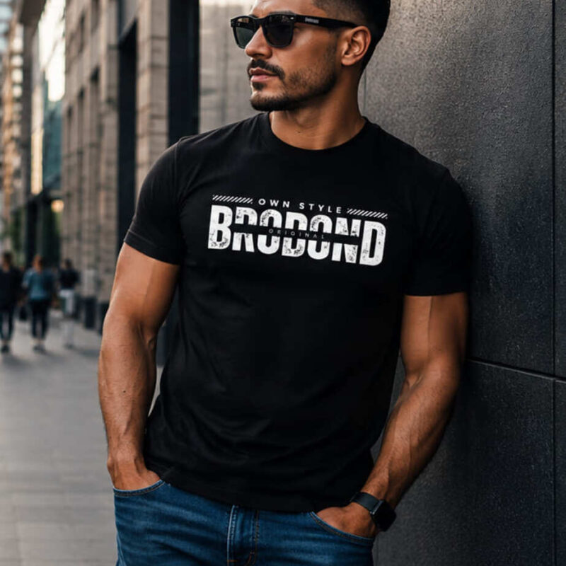 Camiseta Preta Estampa DTF Brobond