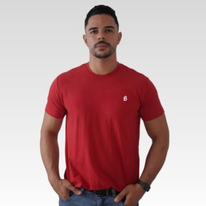Camiseta Bordada "B" Vermelha
