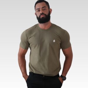 Camiseta Bordada "B" Verde Major