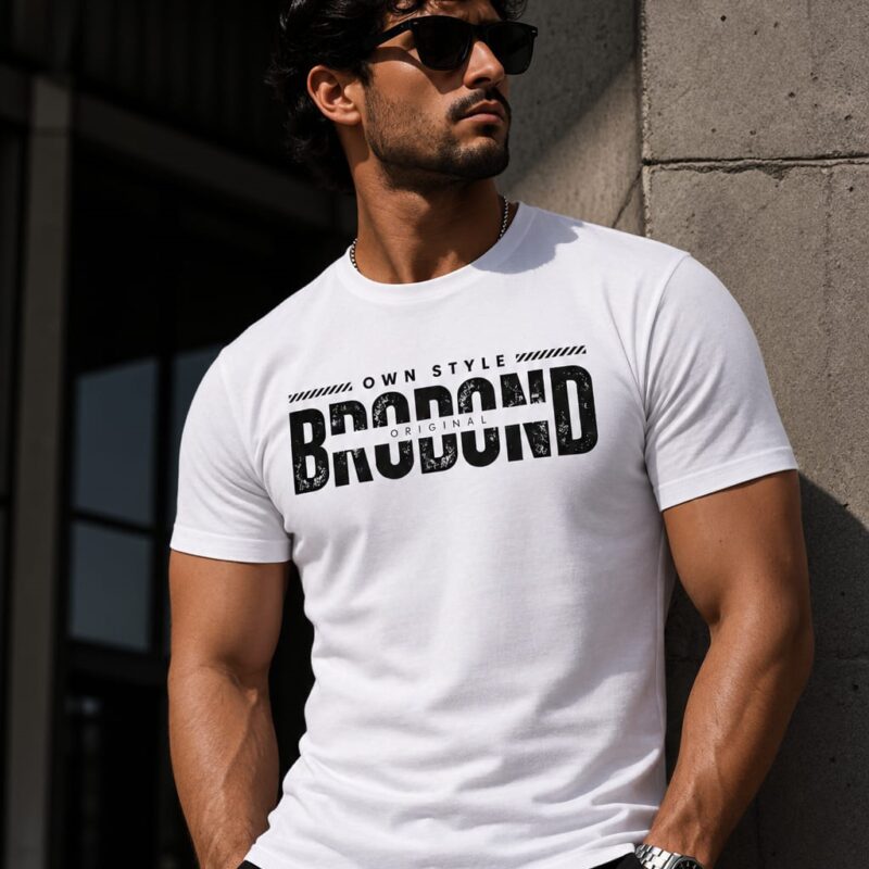Camiseta Branca Estampa DTF Brobond